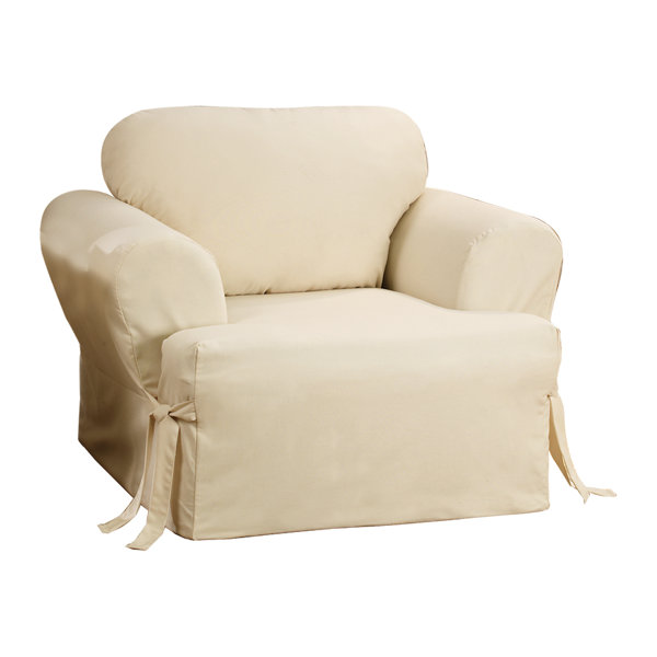 Sure Fit Cotton Duck 100 Cotton TCushion Armchair Slipcover & Reviews